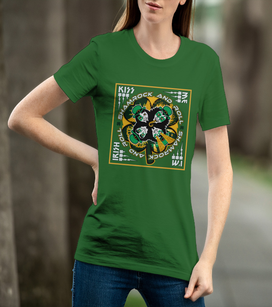 Kiss Irish Shamrock And Roll T-Shirt