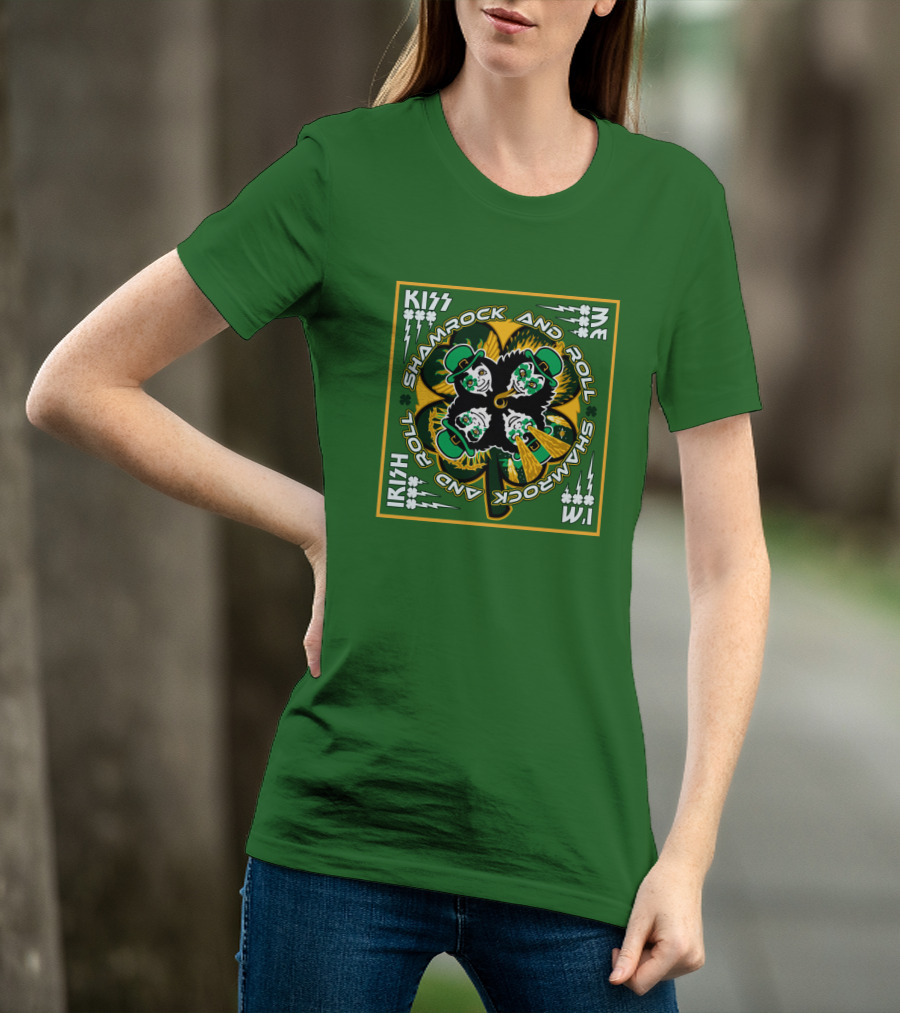 KISS Shamrock And Roll Irish T-Shirt