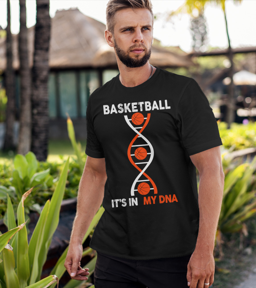 Basketball It's In My DNA Basketball DNA Helix With Basketballs T-Shirt