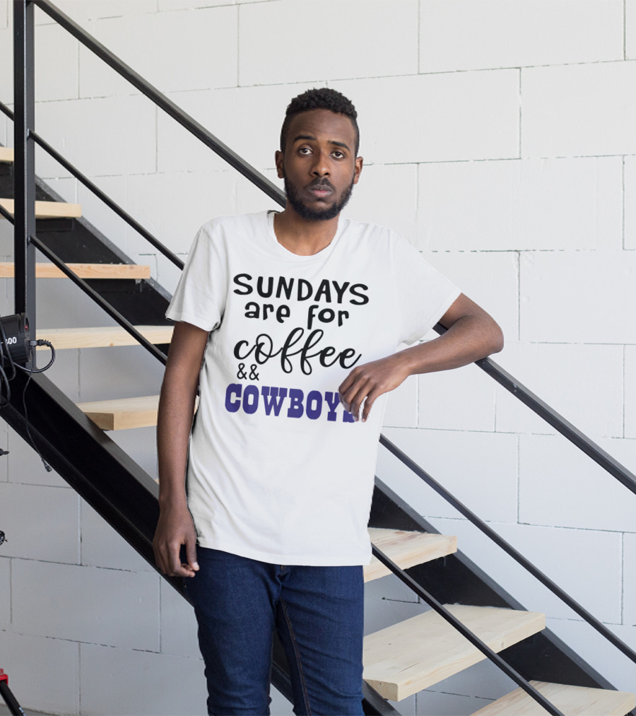 Sundays Are Reserved For Coffee And Cowboys Enthusiasts T-Shirt
