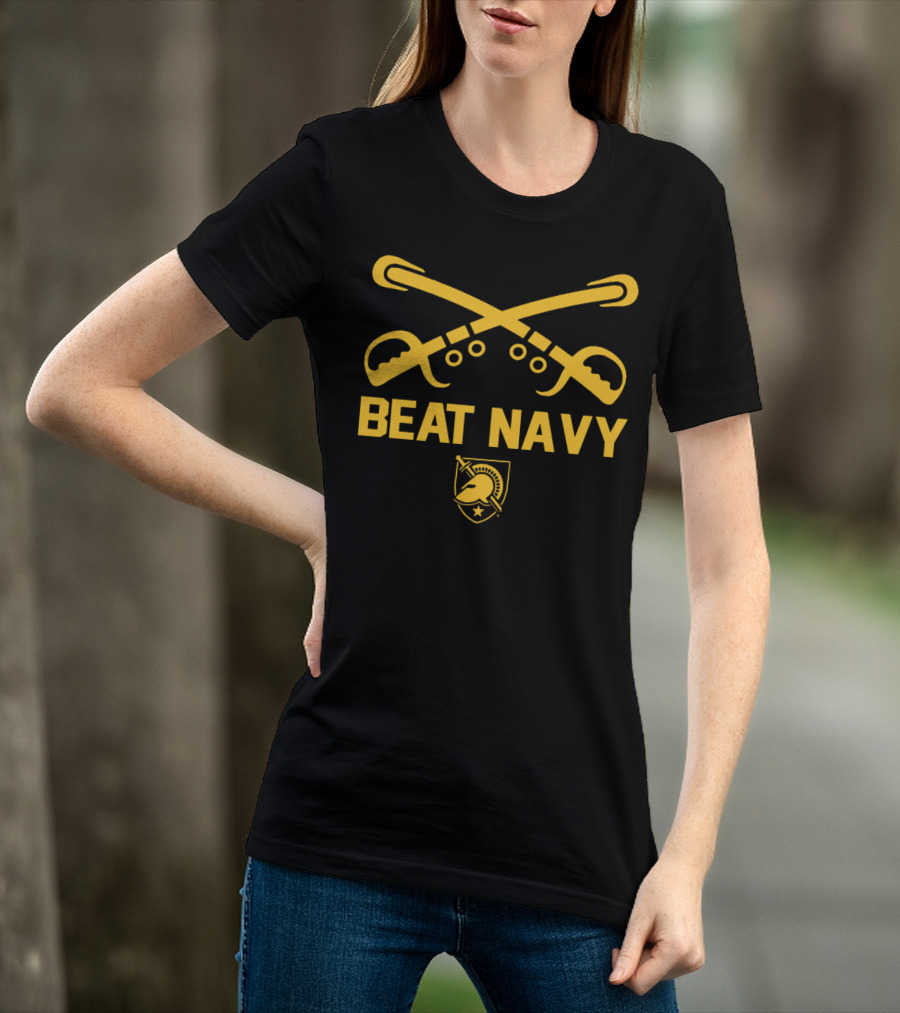 Army West Point Beat Navy Football Swords And Helmet Emblem T-Shirt