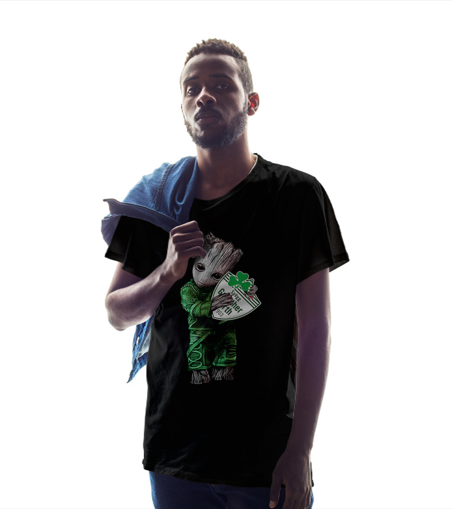 Baby Groot Hugging SpVgg Greuther Fürth Logo 1903 Football Club Emblem T-Shirt