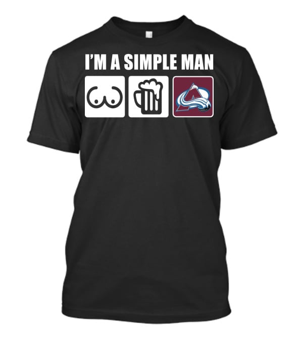 I'm A Simple Man Avalanche Beer Hockey T-Shirt