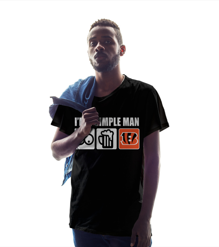 I'm A Simple Man Beer Bengals T-Shirt