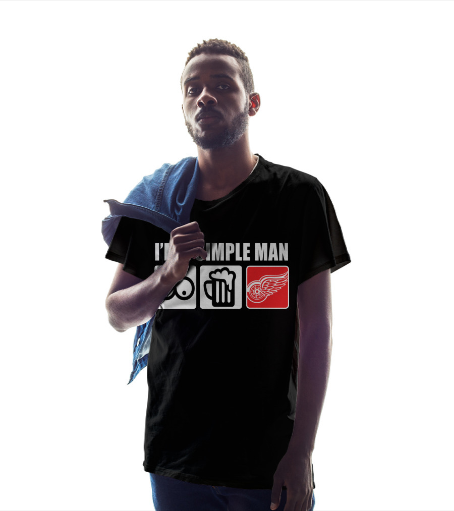 I'm A Simple Man Redwings Beer Fans T-Shirt