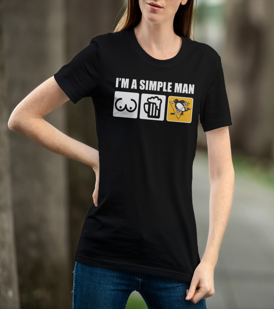 I'm A Simple Man Beer Penguins T-Shirt