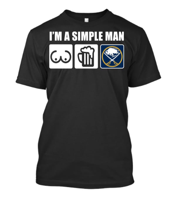 Sabres I'm A Simple Man Iconic Symbols Sports T-Shirt