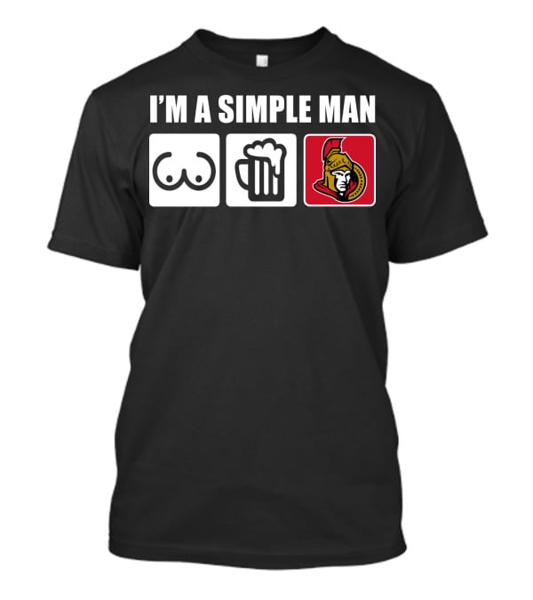 I'm A Simple Man Beer Senators T-Shirt