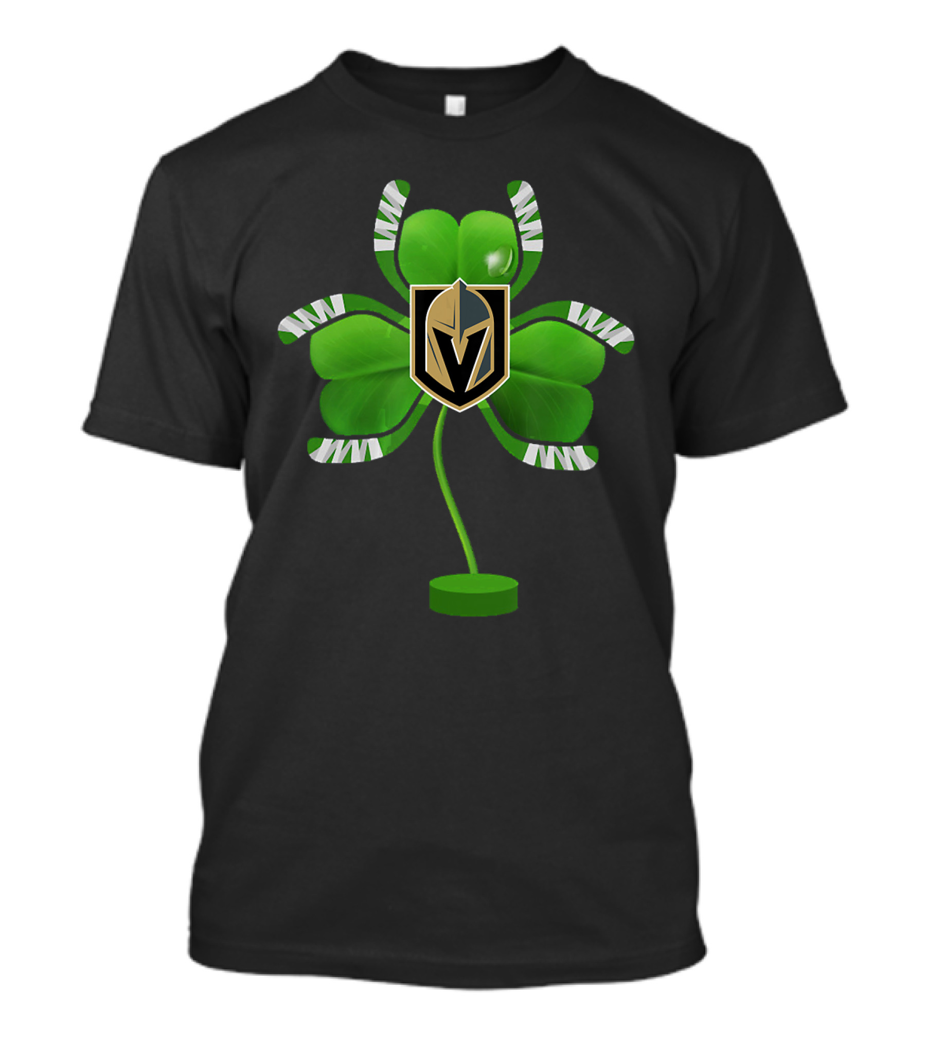 Vegas Golden Knights Shamrock Hockey Tree T-Shirt