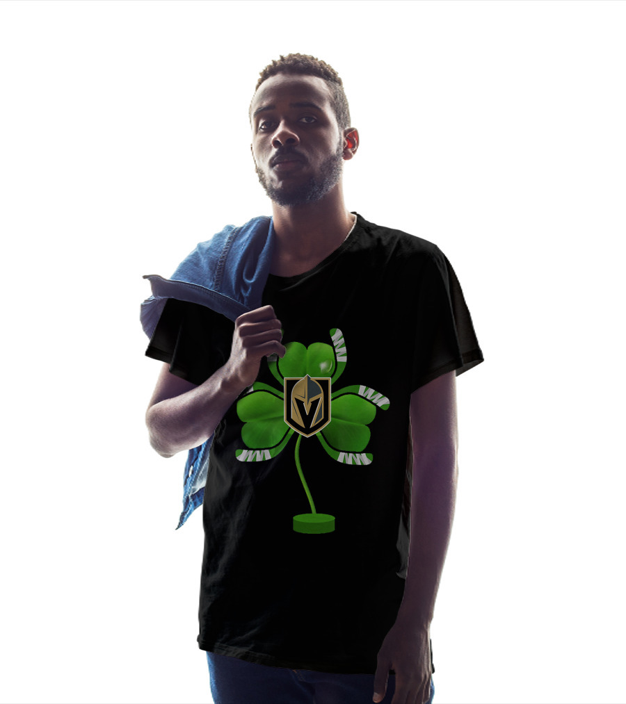 Vegas Golden Knights Shamrock Hockey Tree T-Shirt