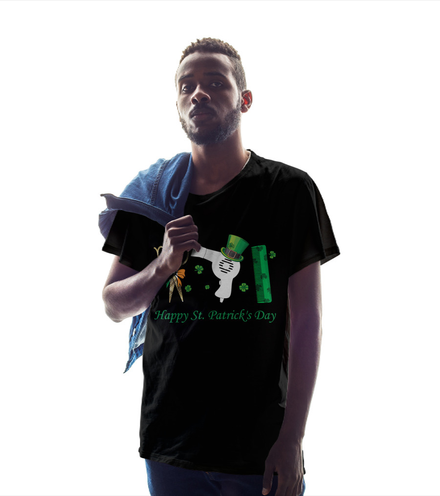 Happy St. Patrick's Day Hairdresser Hair Stylist Shamrock T-Shirt
