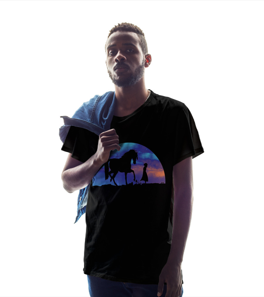 Horse Girl Lover Great Silhouette At Sunset T-Shirt
