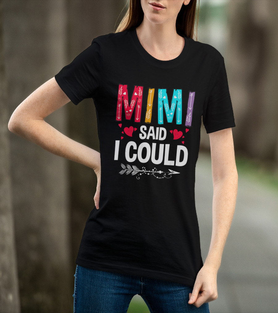 Mimi Said I Could Colorful Arrow Hearts T-Shirt