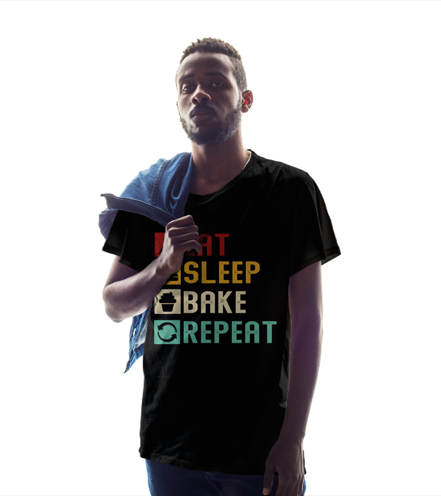 Eat Sleep Bake Repeat Vintage Baking Baker T-Shirt