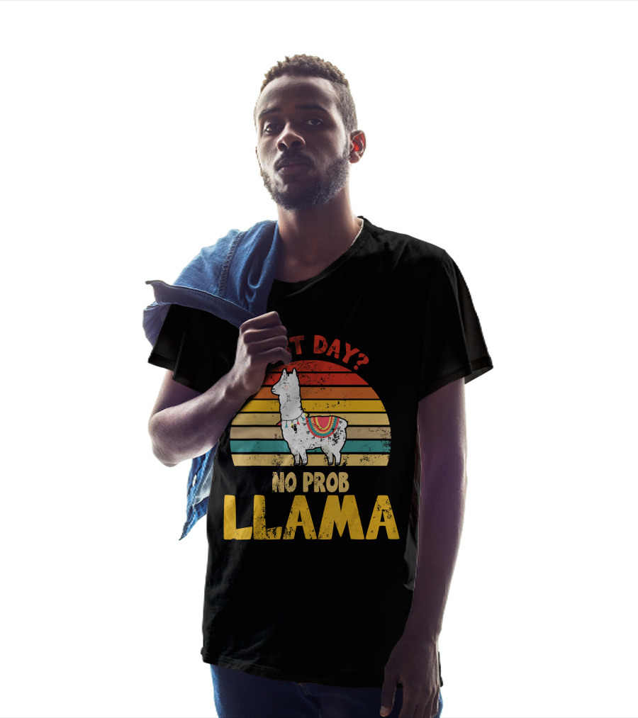 Vintage Test Day? No Prob Llama Retro Teacher T-Shirt