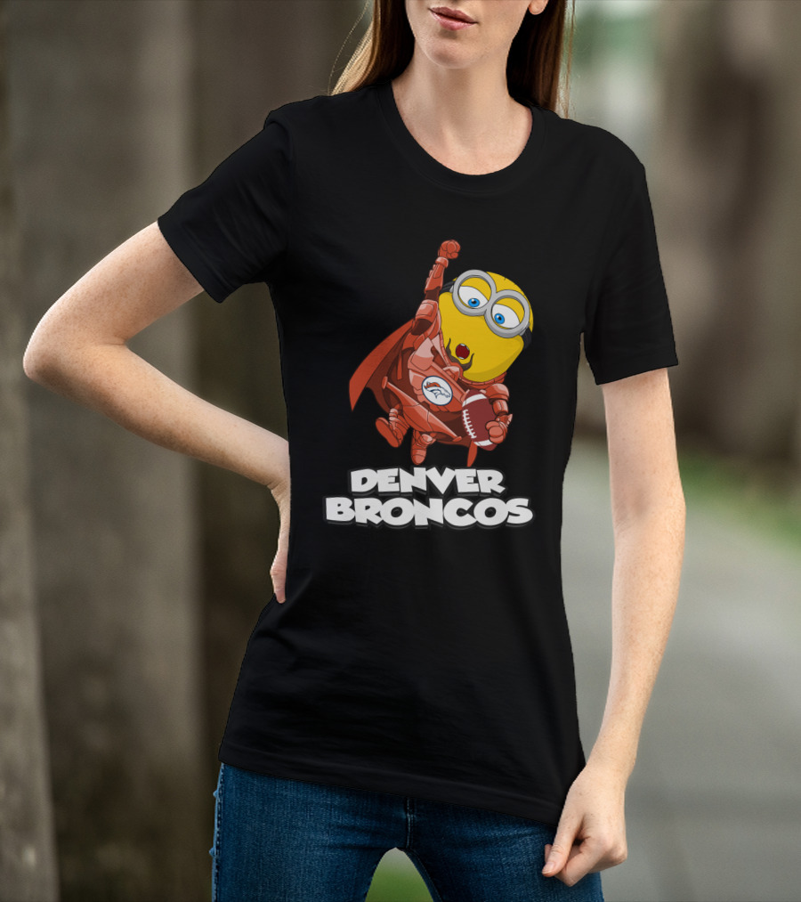 Denver Broncos Minion Superhero Football Character T-Shirt