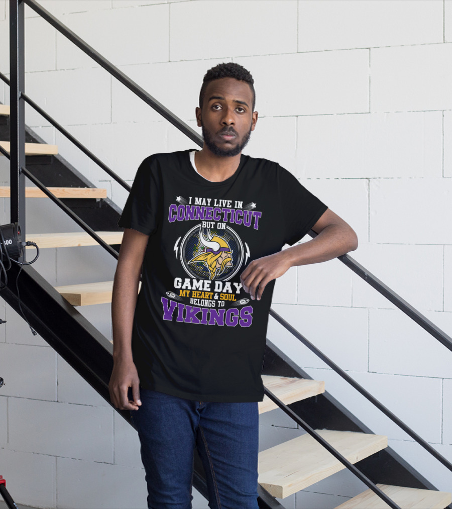 Connecticut Game Day My Heart & Soul Belongs To Vikings T-Shirt