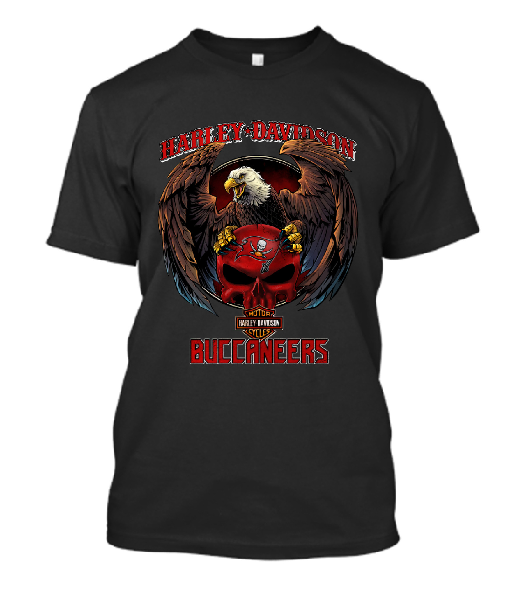 Harley Davidson Buccaneers Vhl 1120 Tampa Bay Motor Cycles T-Shirt