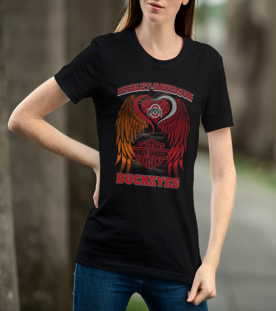 Harley Davidson Ohio State Buckeyes Motorcycles T-Shirt