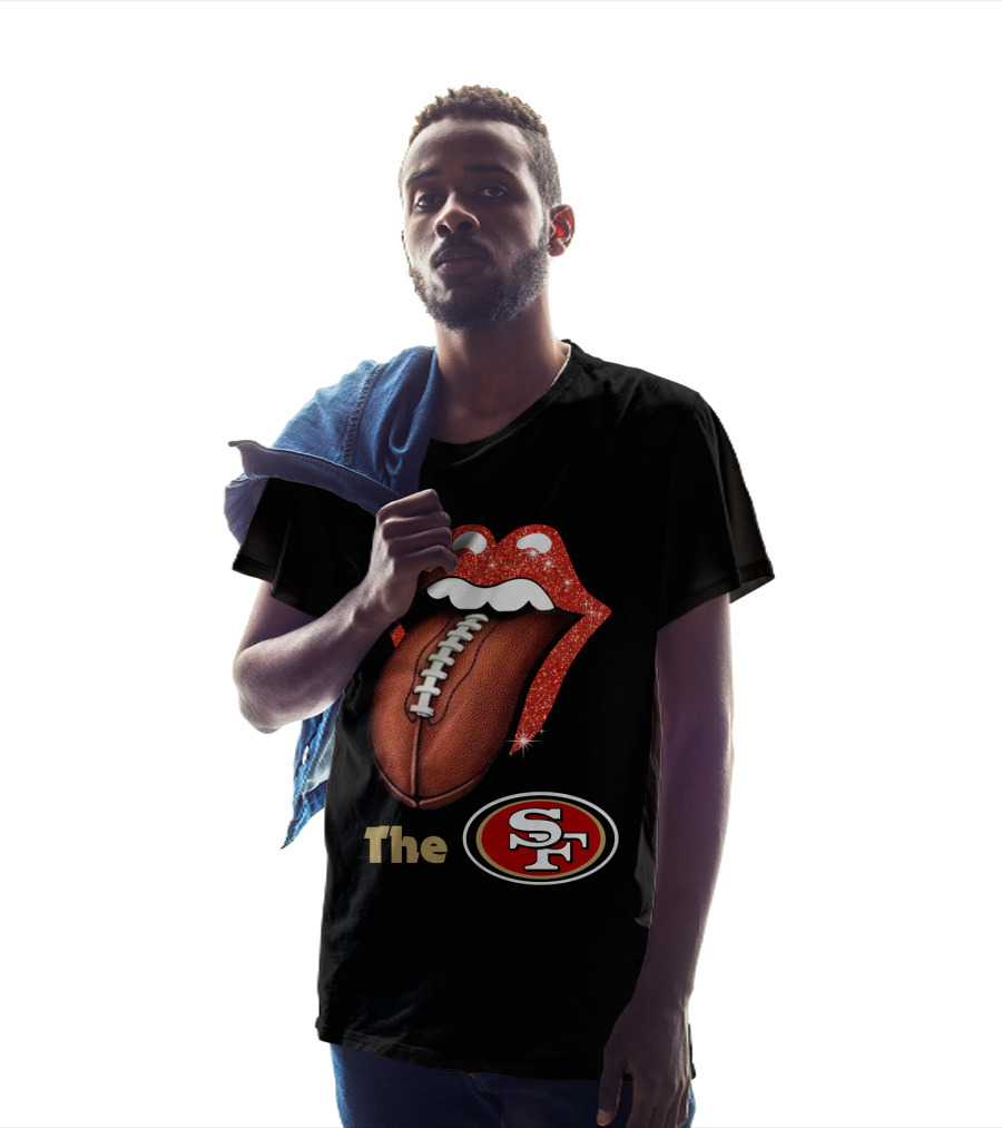 The Rolling 49ers Football Tongue T-Shirt