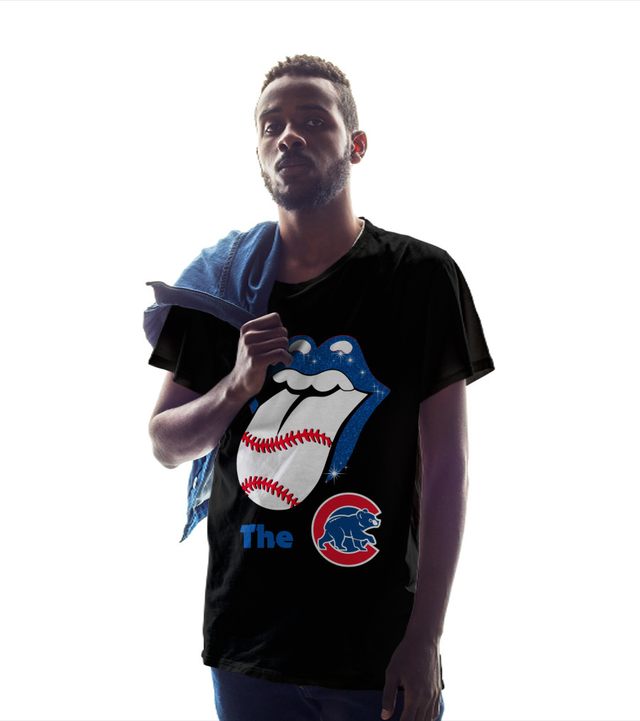 The Smile Cubs Baseball Tongue And Bear T-Shirt