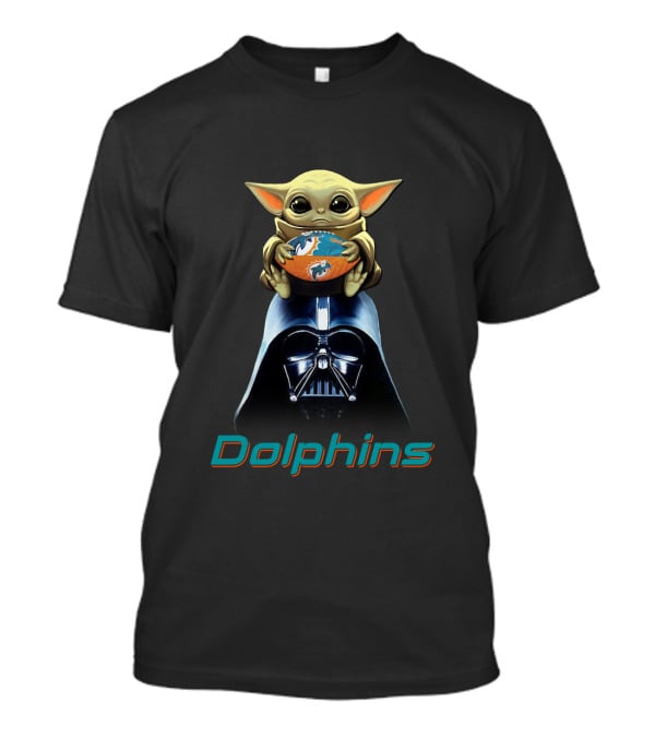 Dolphins Baby Yoda Darth Vader Nfl T-Shirt