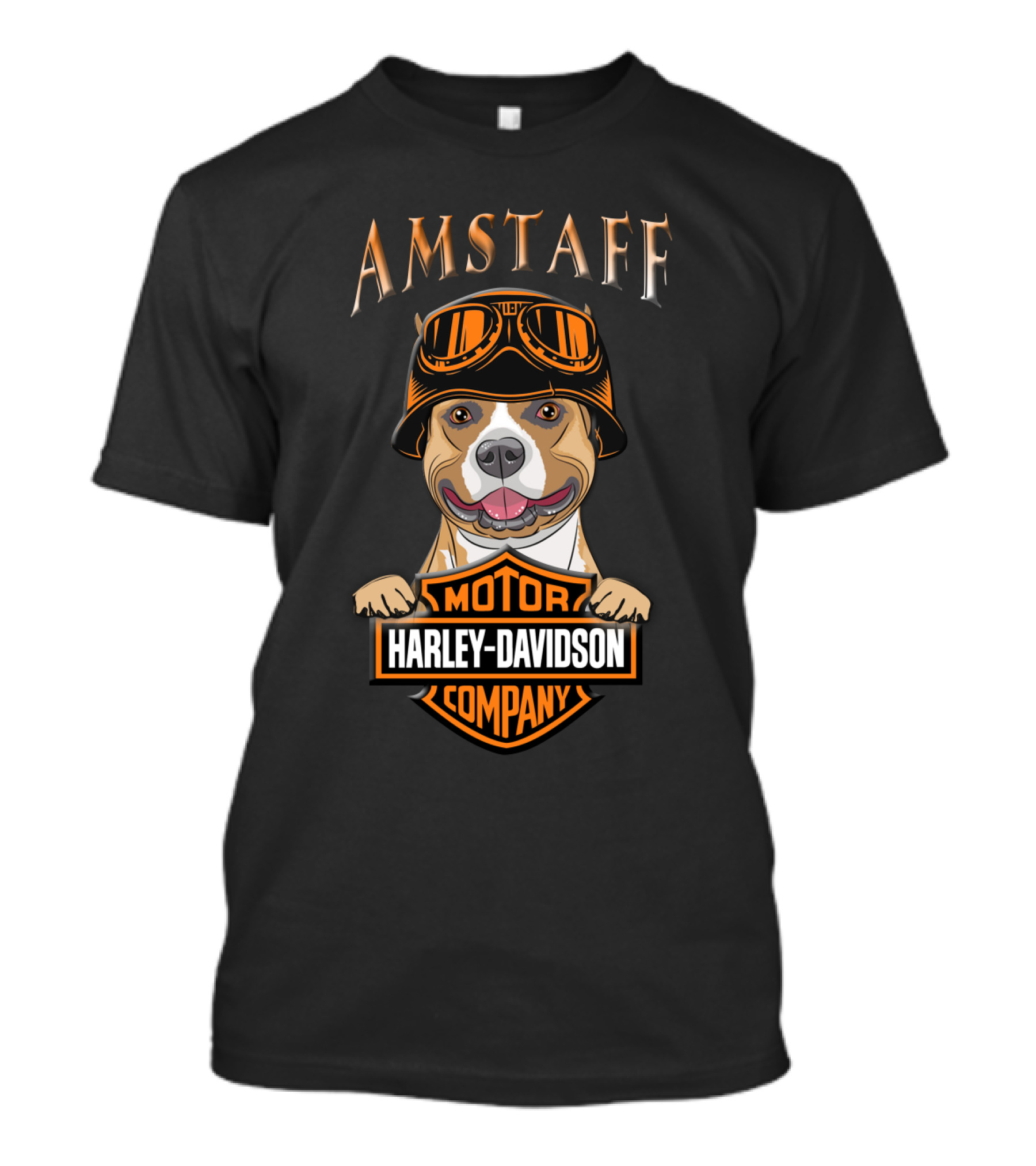 Amstaff Harley Davidson Motor Company American Staffordshire Terriers T-Shirt