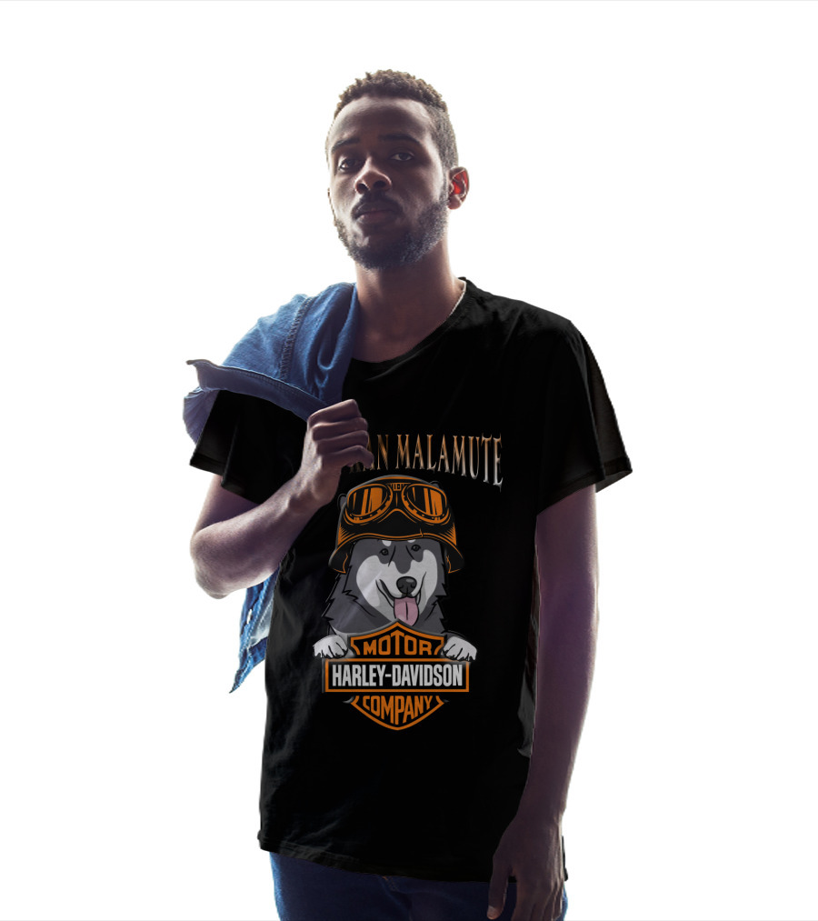 Alaskan Malamute Harley Davidson Motor Company T-Shirt