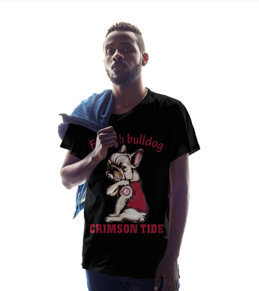French Bulldog Crimson Tide Alabama T-Shirt