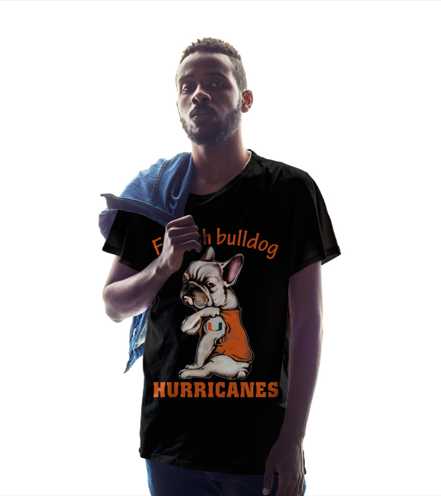 French Bulldog Miami Hurricanes 38 Dh T-Shirt