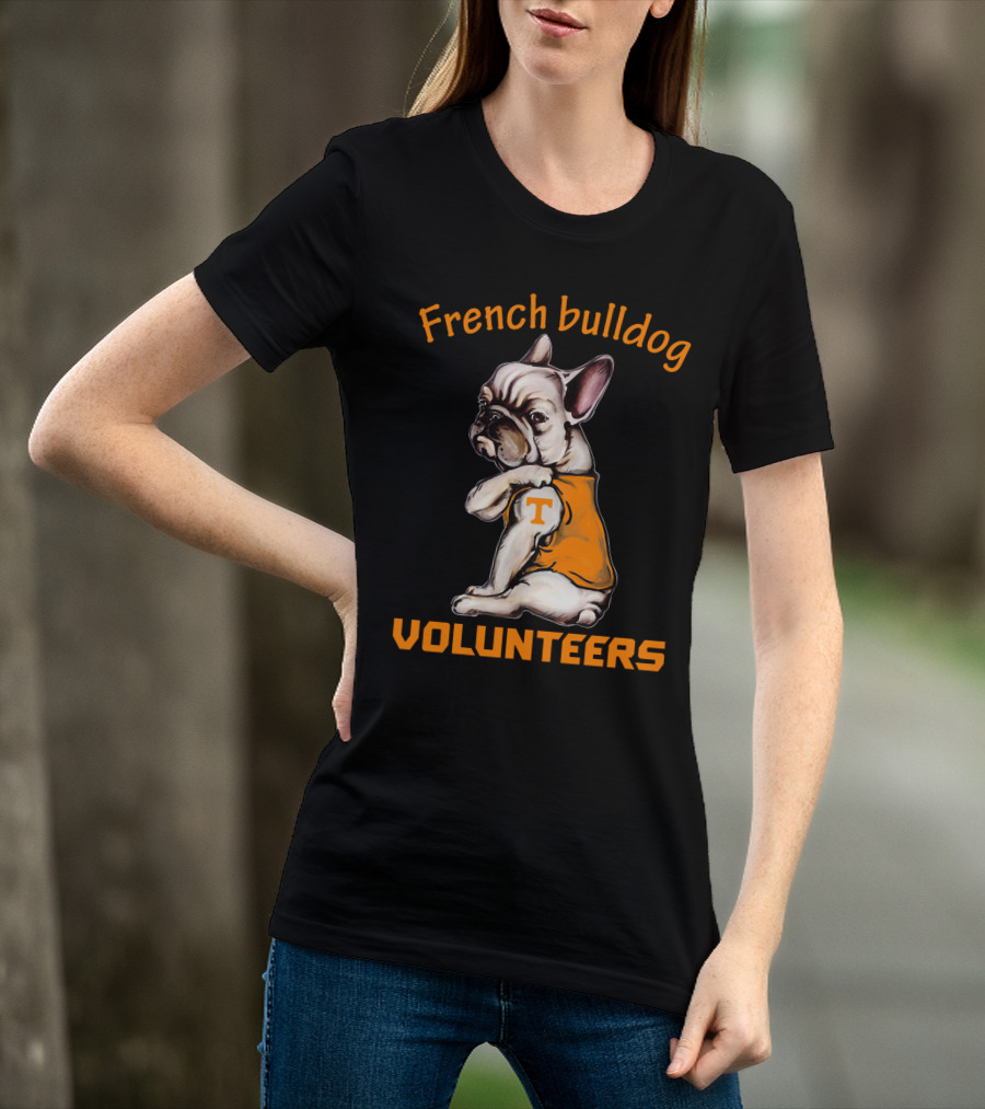 French Bulldog Tennessee Volunteers T-Shirt