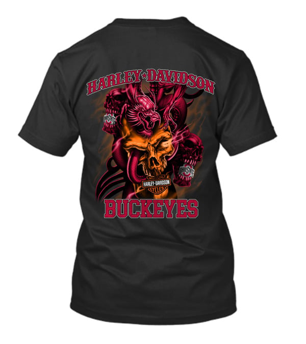 Harley Davidson Buckeyes Ohio State Cycles T-Shirt