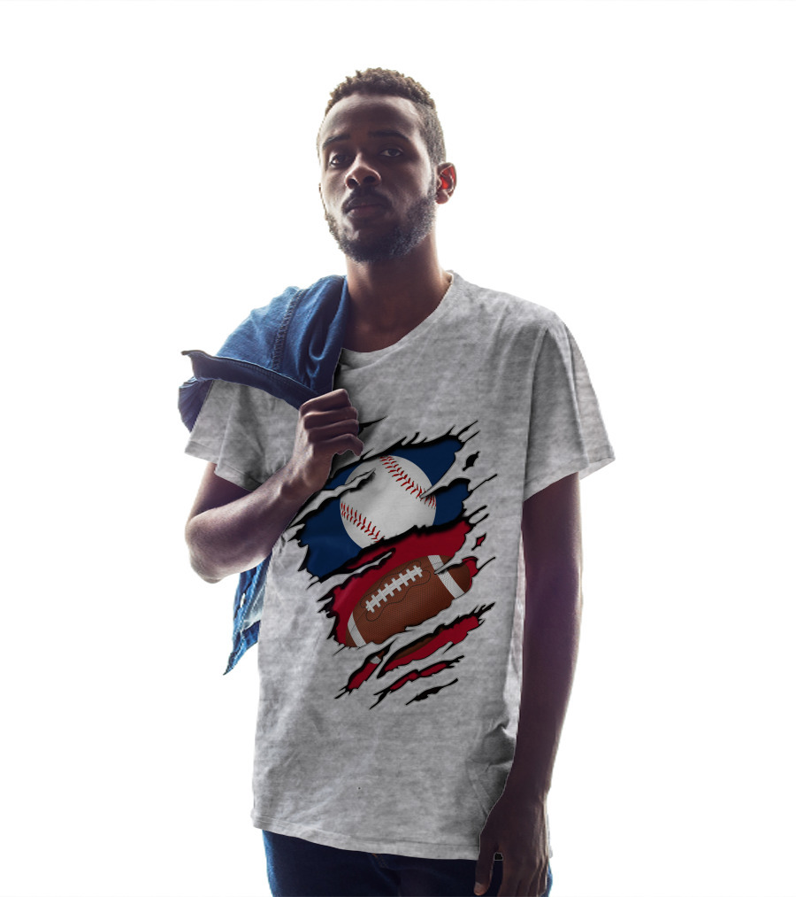 Baseball And Football Fusion T-Shirt