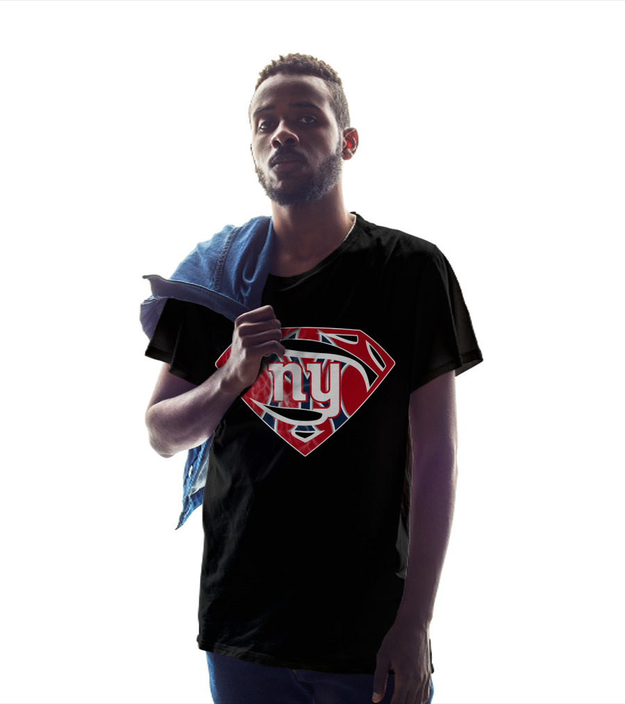 NY Superman Logo Fan Superhero Football T-Shirt