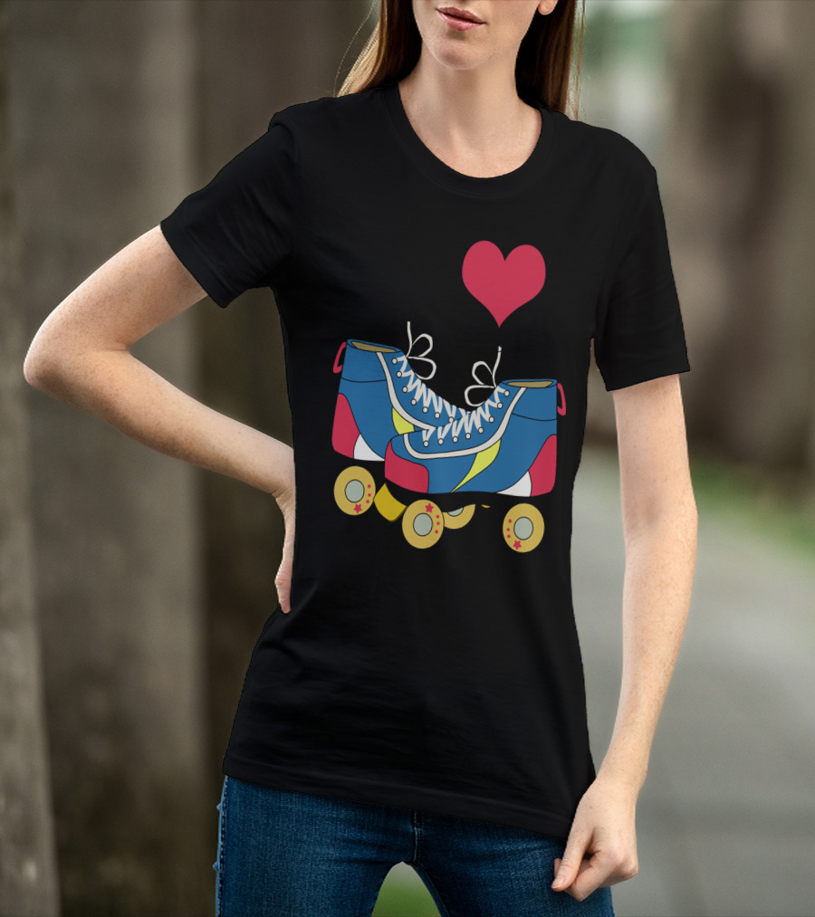 I Love Roller Skates Retro Colorful T-Shirt