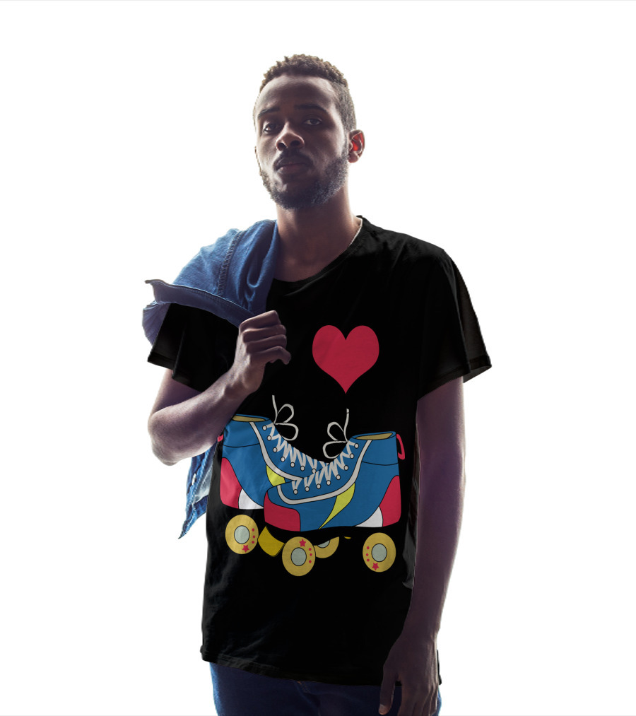 I Love Roller Skates Retro Colorful T-Shirt