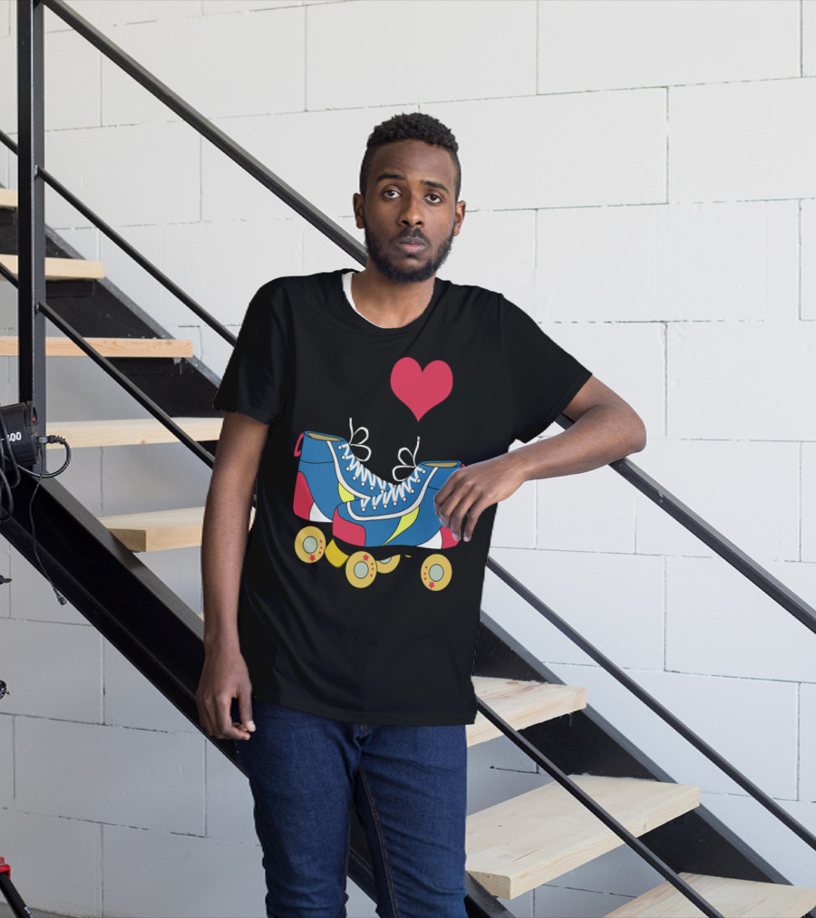 I Love Roller Skates Retro Colorful T-Shirt