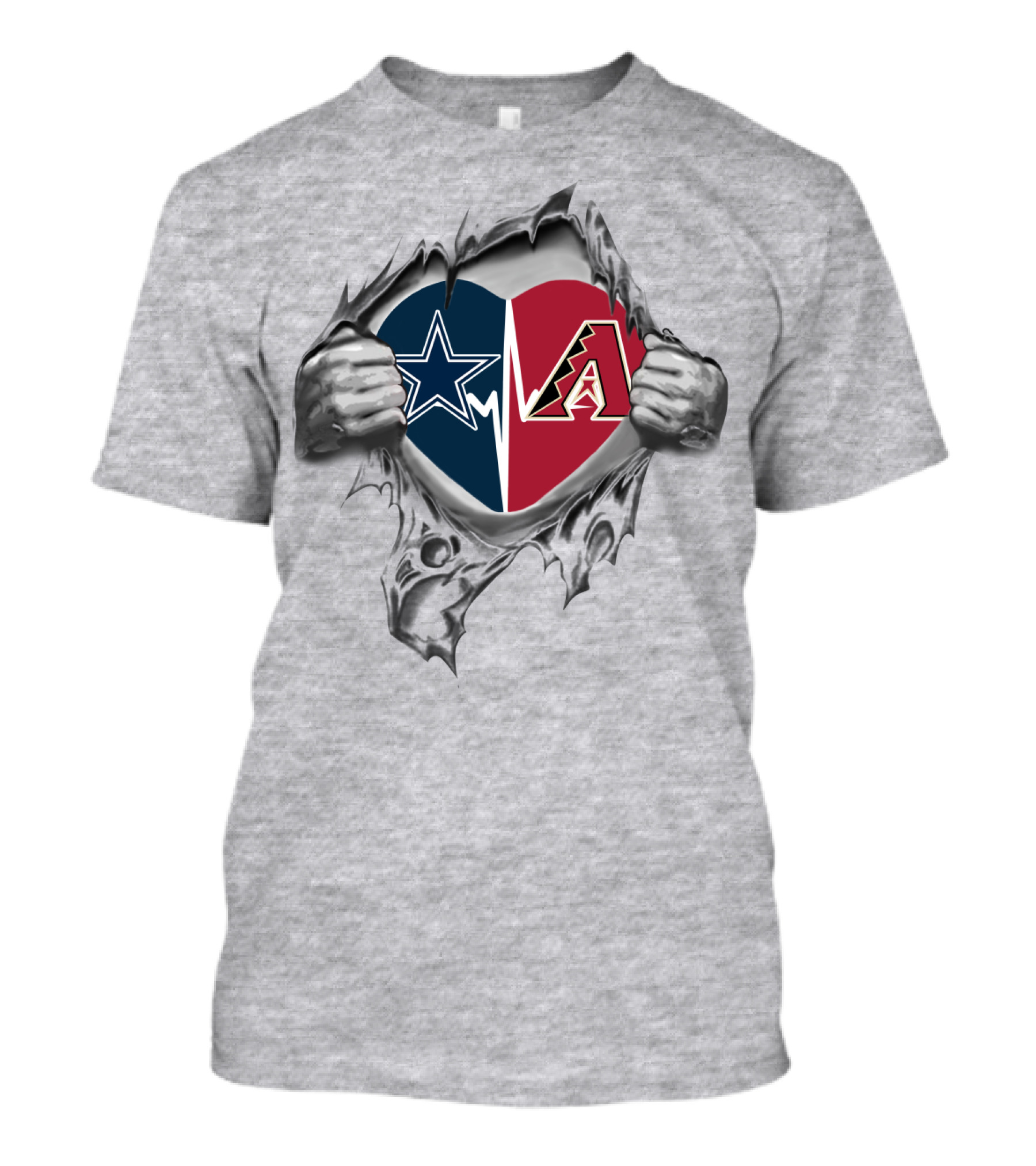 Cowboys Diamondbacks Heartbeat Loyalty Passion T-Shirt