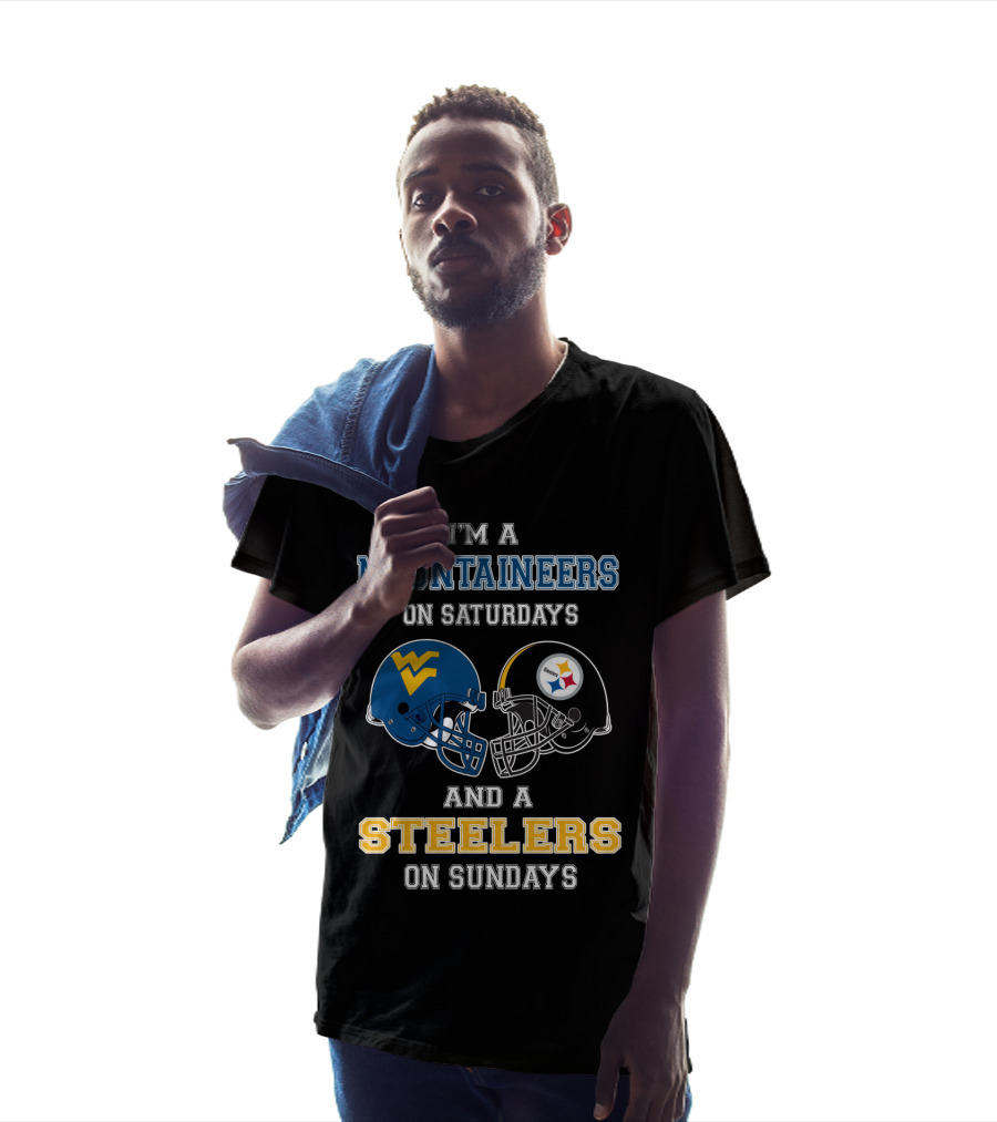 I'm A Mountaineers On Saturdays And A Steelers On Sundays T-Shirt
