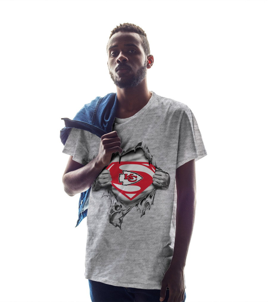 Kansas City Chiefs Superman Logo Reveal T-Shirt