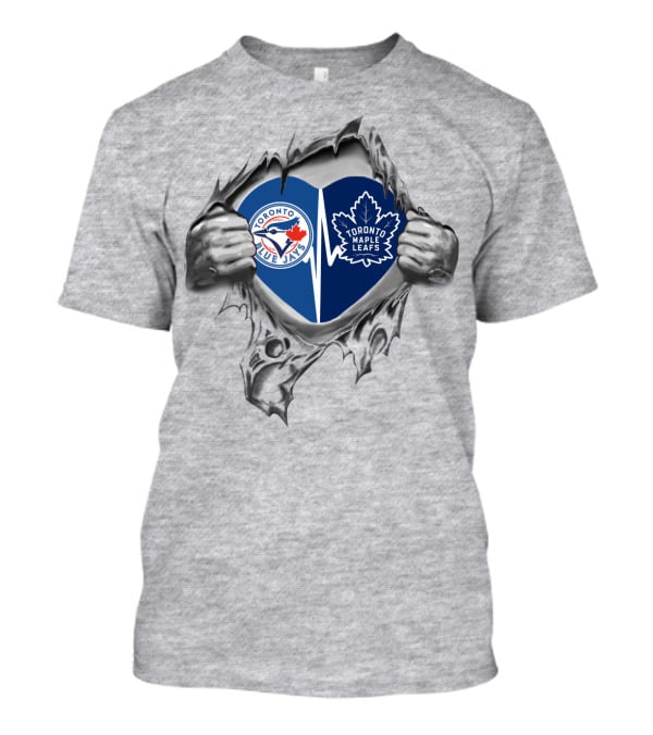 Toronto Blue Jays Toronto Maple Leafs Heart Loyal Fans T-Shirt