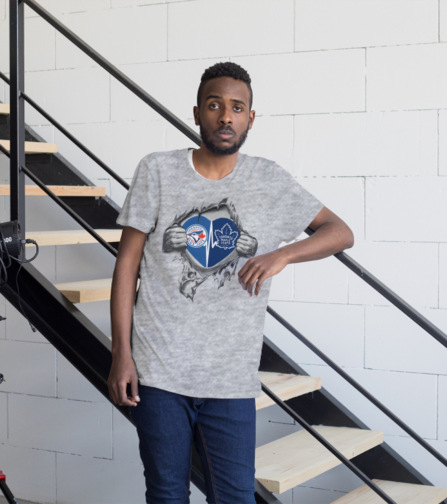 Toronto Blue Jays Toronto Maple Leafs Heart Loyal Fans T-Shirt