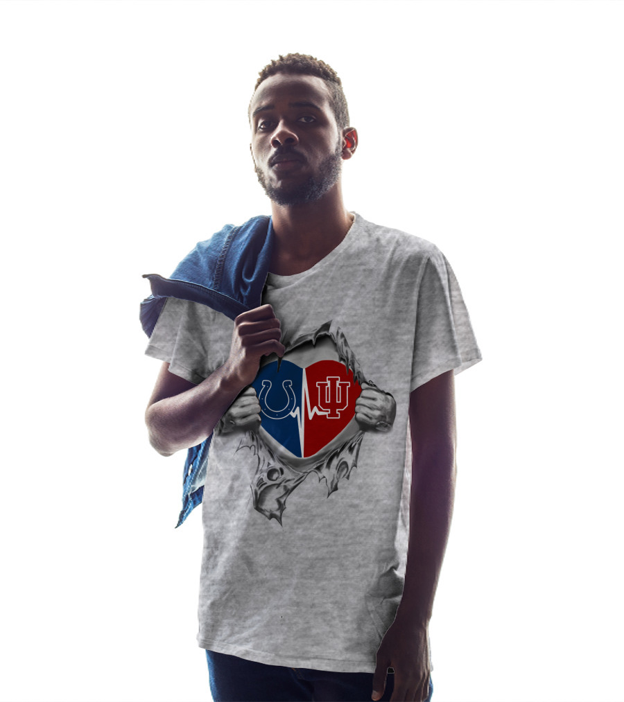 Colts Hoosiers Heartbeat Symbol Of Devotion And Pride T-Shirt