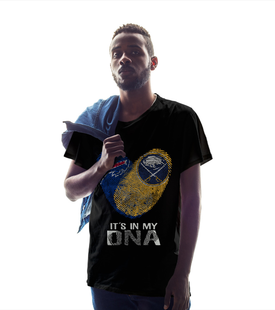 Buffalo Bills Sabres It's In My DNA Fingerprint Heart T-Shirt