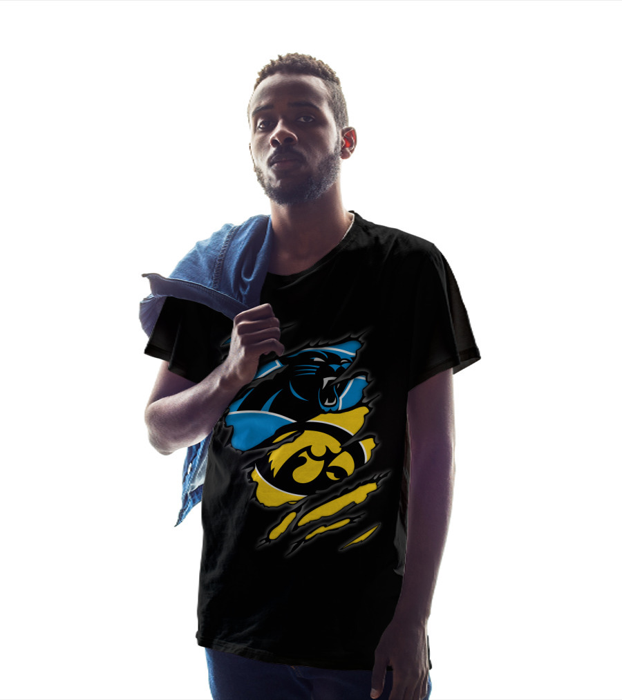 Carolina Panthers Iowa Hawkeyes Crossover T-Shirt