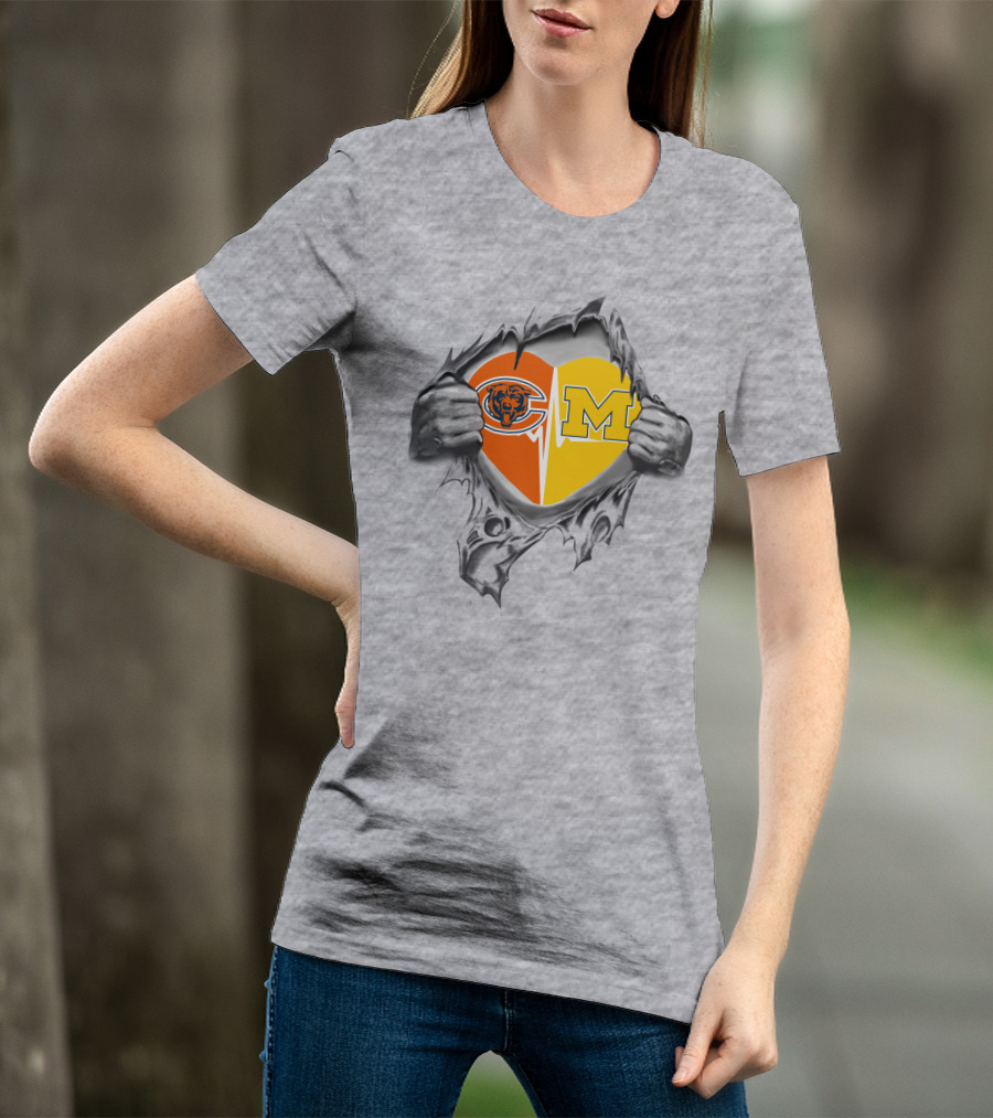 Bears Michigan Heart T-Shirt