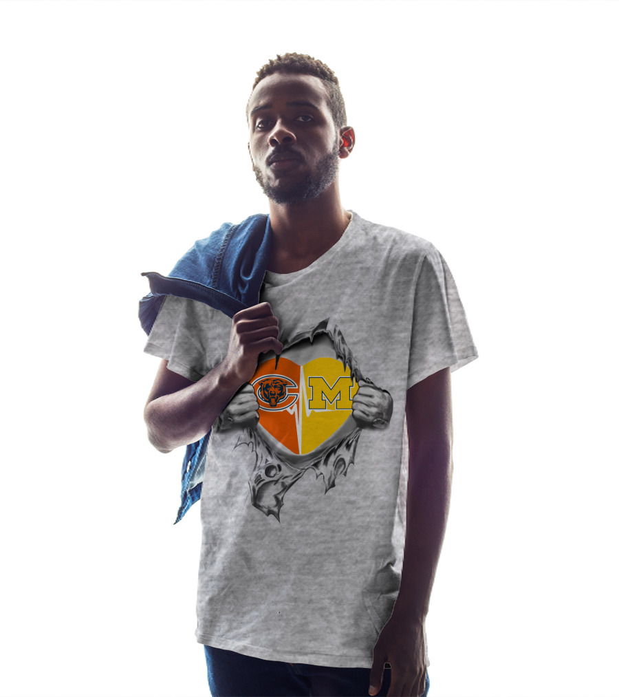 Bears Michigan Heart T-Shirt