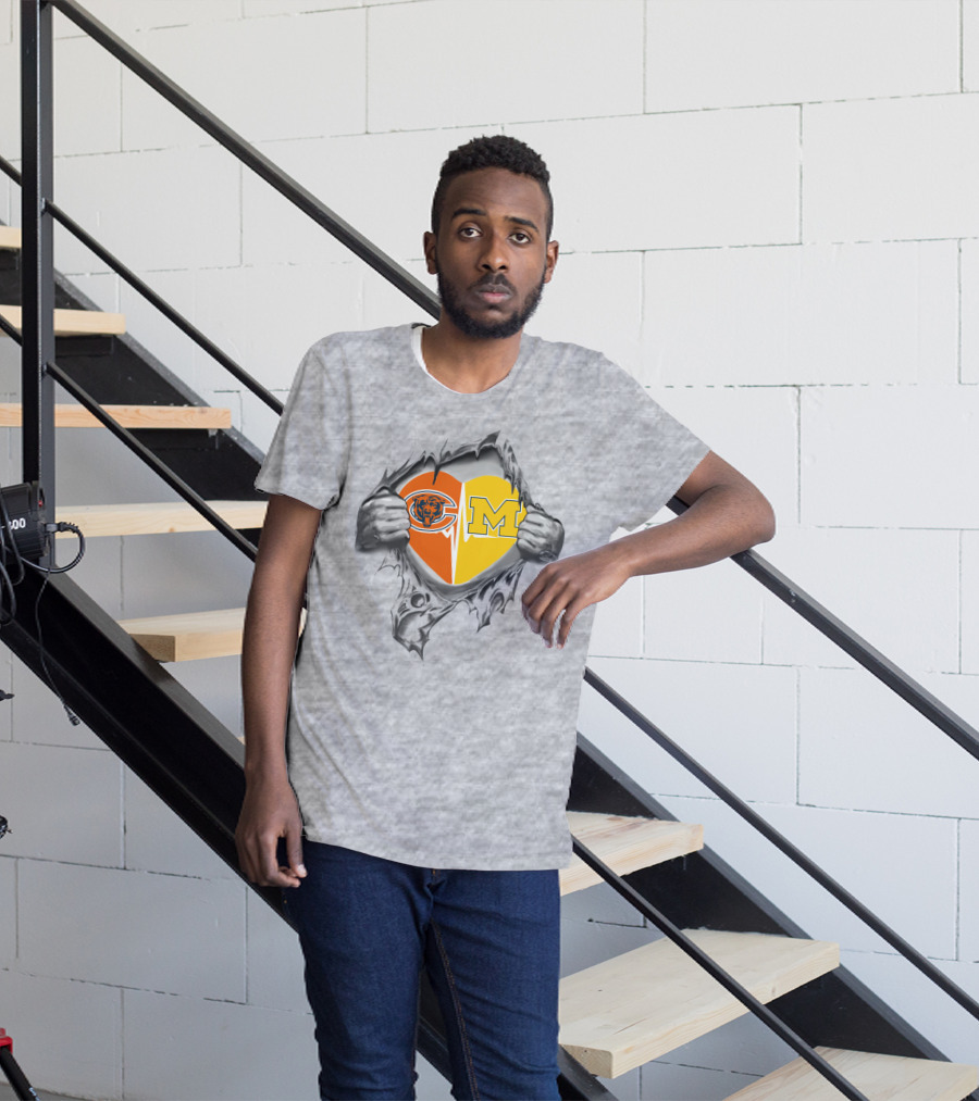 Bears Michigan Heart T-Shirt