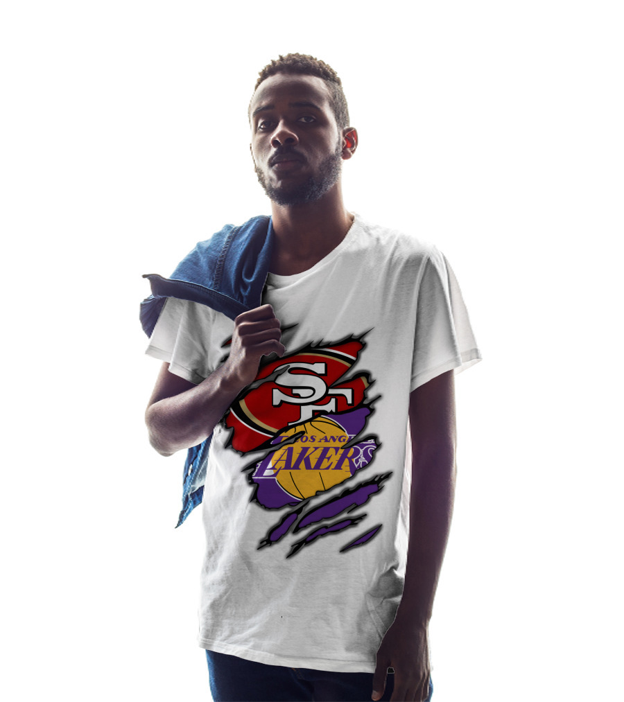 San Francisco 49ers Los Angeles Lakers Crossover T-Shirt