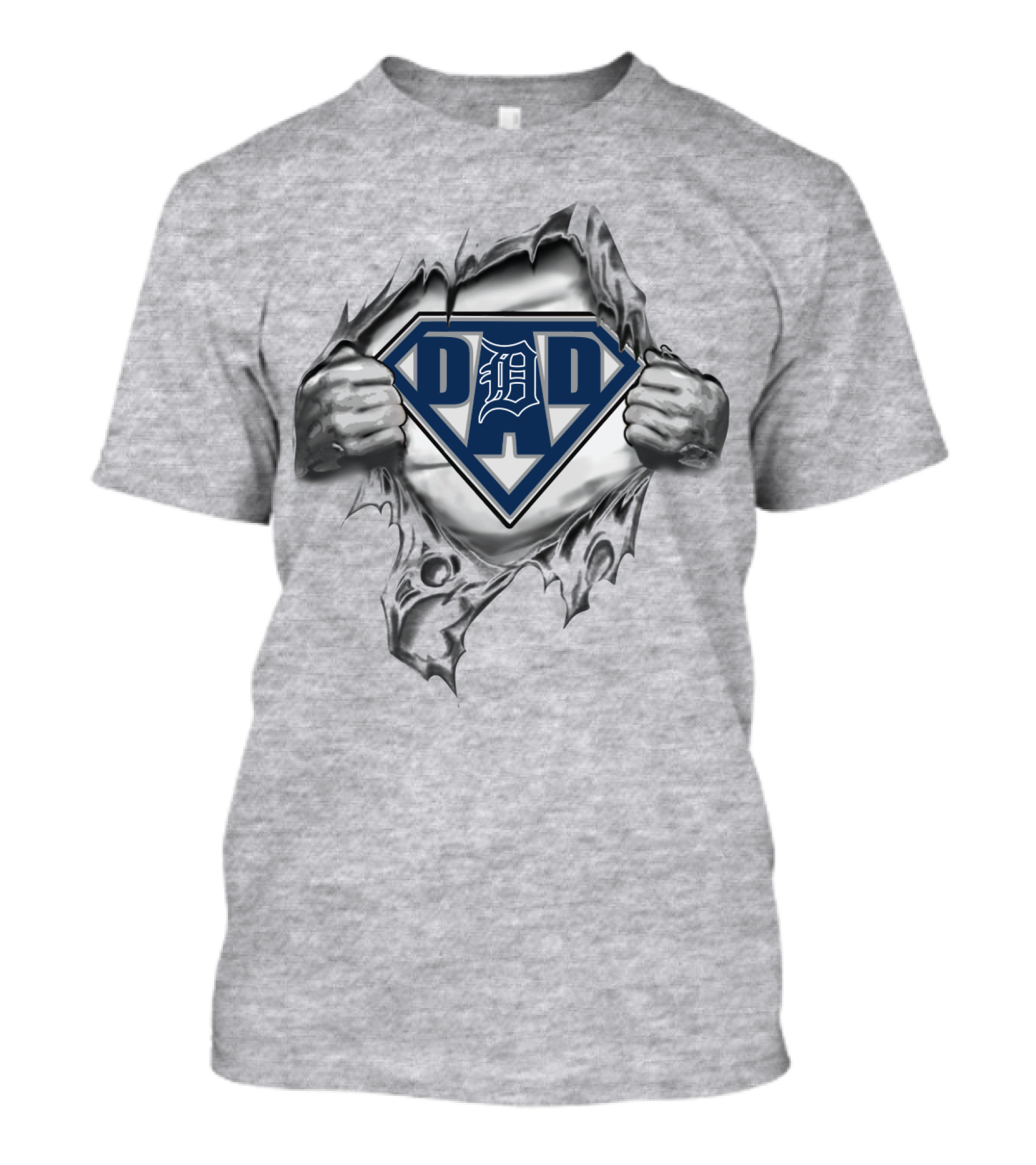Super Dad Detroit Tigers Logo Fan T-Shirt